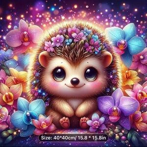 Diamond Art Kit NIP - Colorful Hedgehog